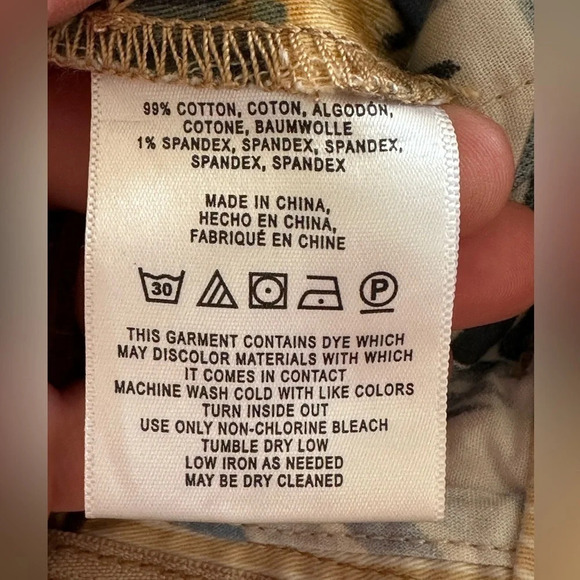 CHINO by Anthropologie Birds of Paradise Pants Size 28 Tuxedo Stripe Neutral - Picture 6 of 14